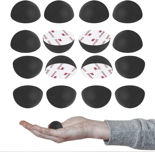 1.25" Silicone Hemisphere Bumpers Isolation Feet Rubber Non-Skid Speaker Pads with Adhesive Record Player Isolation Pads for Small Speaker Spikes,Turntable,Amplifiers, Subwoofer,Monitors,Decks 16 PCS