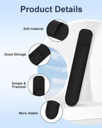 eZAKKA Silicone Pencil Holder For Most Pens,Pencils, 7.8 inch Self-Adhesive Stick To Notebooks,Diary, Desks,Tablet, Black, 1 Pack