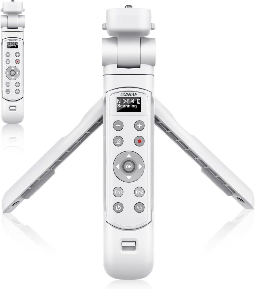 AODELAN for Nikon Camera Tripod with Rechargeable Wireless Shutter Release,Shooting Grip Remote Control Handle for P1000,P950,B600,A1000,Z6 II,Z30,Z50,Z5,Z7 II,Z fc,Z f,Z6 III,Z50 II,P1100,Z5II(White)
