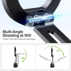 elitehood Magnetic Phone Tripod Mount for Magsafe, Aluminum iPhone Tripod Mount Adapter with 1/4” Screw, Cold Shoe Phone Holder for Camera, Compatible with iPhone 16/15/14/13 Series