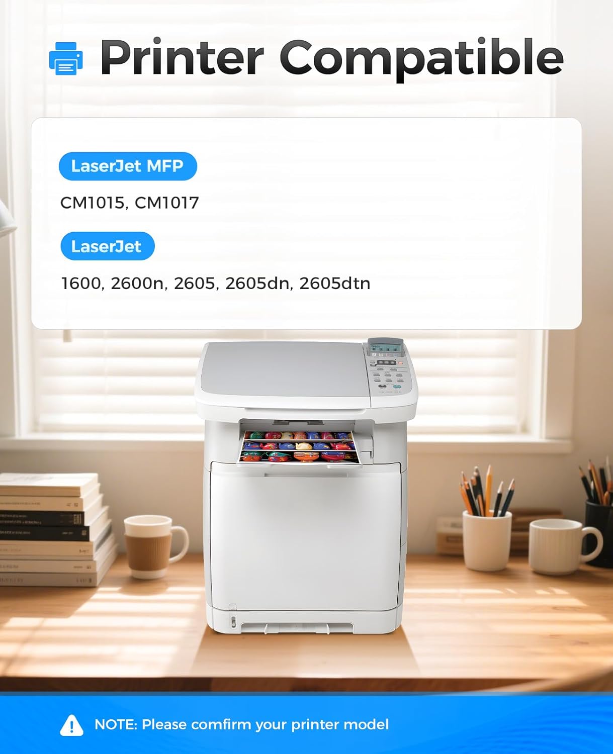 124A Toner Cartridge Set 4-Pack High Yield Replacement for 124A Q6000A Q6001A Q6002A Q6003A Compatible with Color Laserjet MFP CM1015 CM1017 1600 2600n 2605 2605dn 2605dtn Printer Ink Black Copy