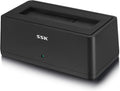 SSK USB 3.0 to SATA External Hard Drive Docking Station Enclosure Adapter for 2.5 & 3.5 Inch HDD SSD SATA, Super Speed up to 5Gbps, Support UASP no Drivers Needed(20TB Supports)
