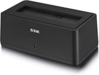 SSK USB 3.0 to SATA External Hard Drive Docking Station Enclosure Adapter for 2.5 & 3.5 Inch HDD SSD SATA, Super Speed up to 5Gbps, Support UASP no Drivers Needed(20TB Supports)
