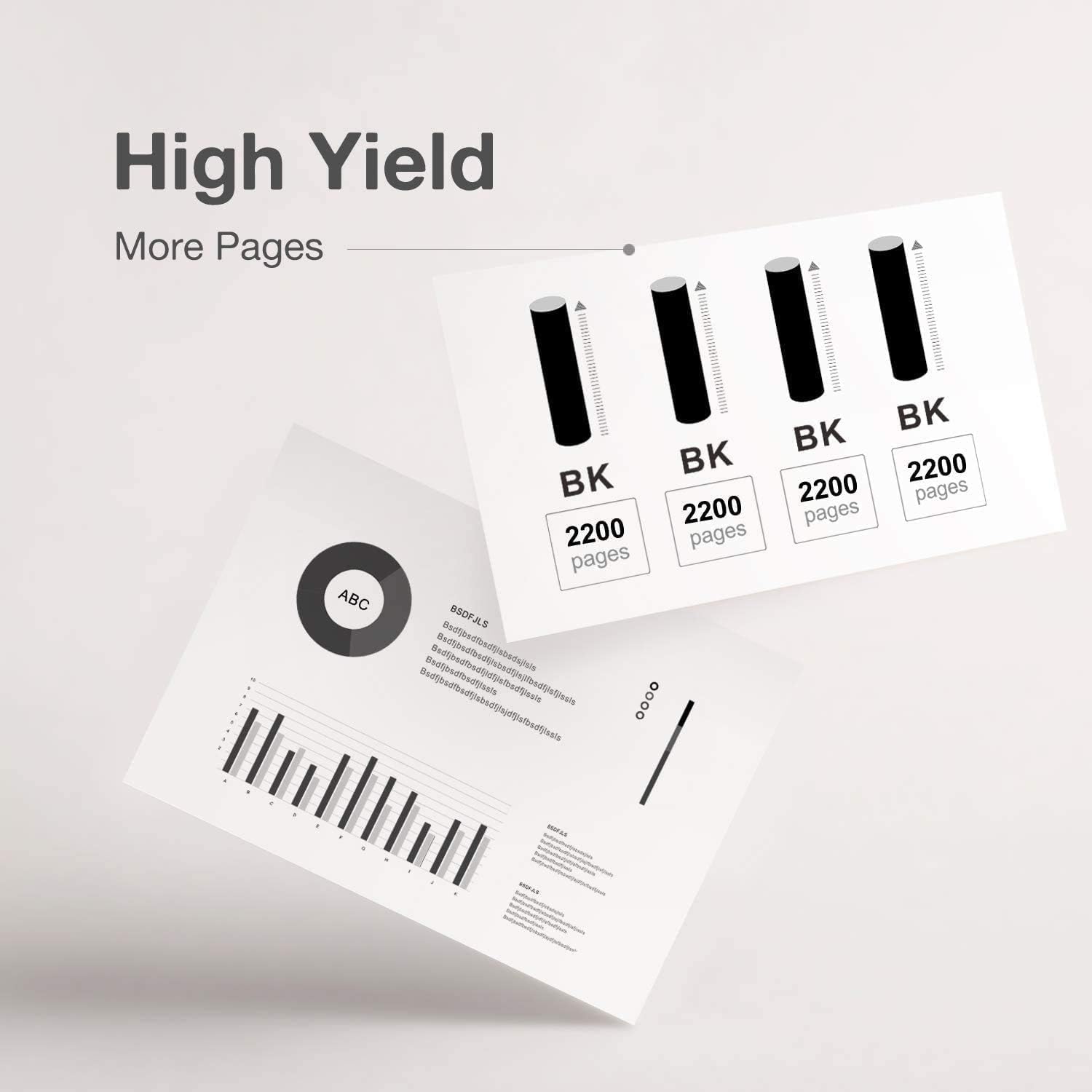 LEMERO 83X CF283X Toner Cartridge Compatible Replacement for HP 83X CF283X 83A CF283A High Yield - use with Laserjet Pro M201dw MFP M225dw MFP M225dn MFP M225nw (Black, 4-Pack)