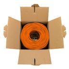 Dripstone CAT6 Ethernet Cable 1000ft Bulk Network LAN Wire 23AWG Solid UTP 550MHz High-Speed Internet Cable Gaming, Streaming, Office, Home Use, Pull Box, Cat6 Bulk, Stable Connectivity - Orange
