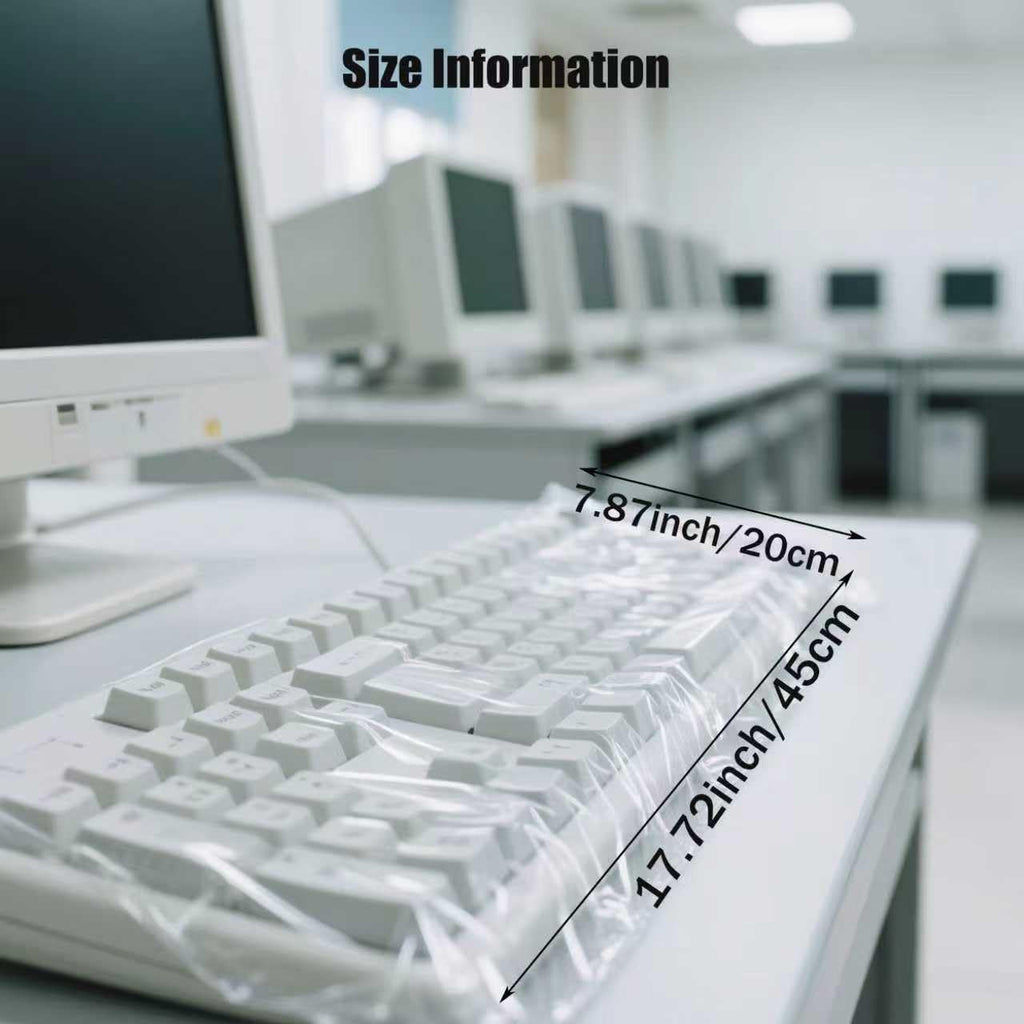 50Pcs Keyboard Cover - Disposable Keyboard Protector for Desktop Dustproof Waterproof for Office Schools Supplies
