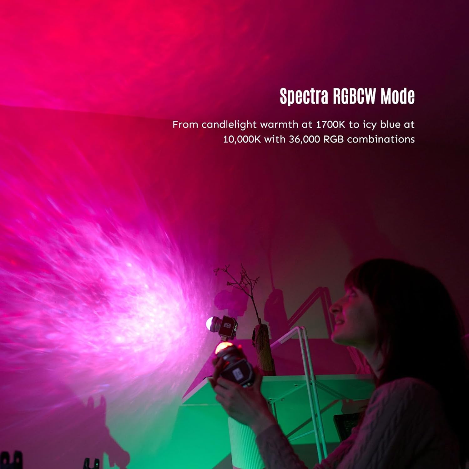 Harlowe Micro 8 Spectra Portable Led Light for Camera 8W RGBCW 1700K-10000K CRI/TLCI 96+ Small Camera Lighting Kit Mini Cube Fill Light for Photography and Video Recording Master Kit