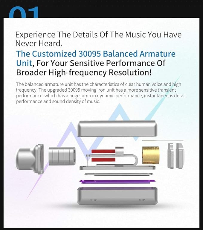 KZ ZSN Pro Dual Drivers 1BA 1DD in Ear Earphones HiFi Power Bass Earbuds Headphones High Clarity Sound Wired Earphones with Detachable Cable for Audiophile Musician