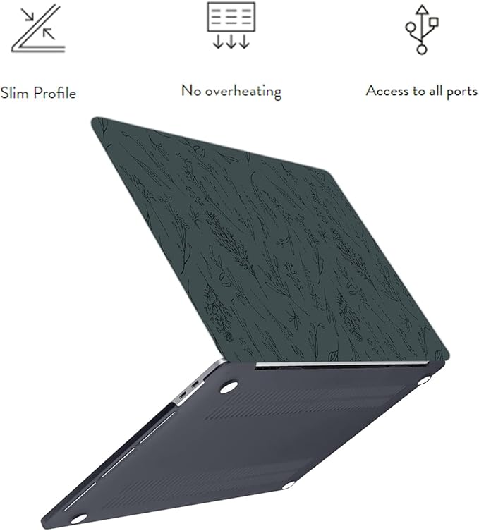 LanBaiLan Compatible for MacBook Pro 13 inch with Touch Bar 2022 2021 2020 2019 2018 2017 2016 Release M1 M2 A2338 A2289 A2251 A2159 A1989 A1706 A1708, Laptop Hardshell Case & Keyboard Cover, Grass