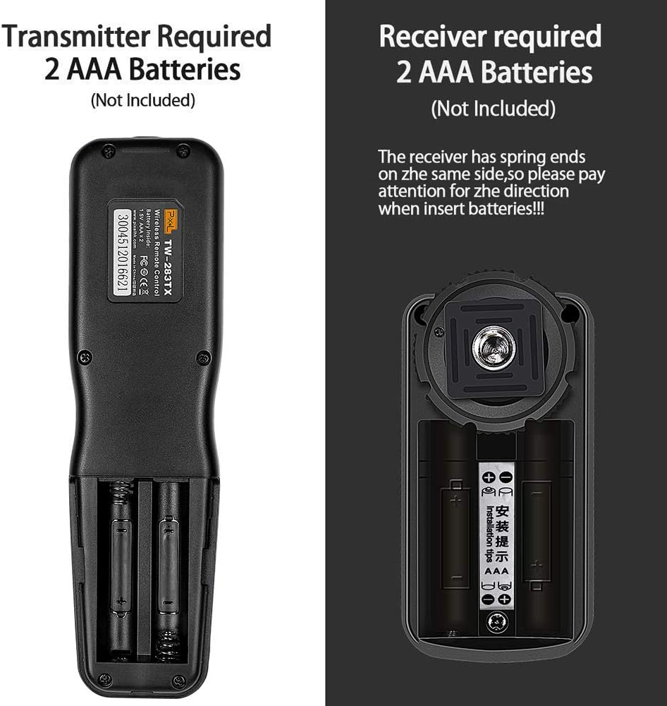 Pixel Wireless Shutter Remote Release Control TW283 for Nikon Z7 Z6 Df D90 D7500 D3300 D3100 D3200 D5000 D5500 D7200 D7000 D600 D750