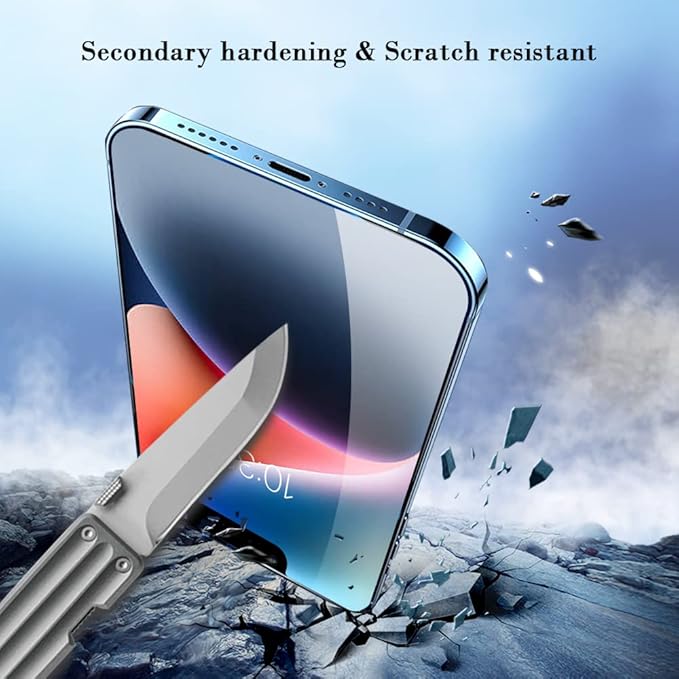 PERFECTSIGHT Anti Blue Light Screen Protector Compatible with iPhone 14 Series, Eye Care HD Clear Tempered Glass - Anti Eye Fatigue & Eye Dry 2X Stronger Easy Installation (iPhone 14 Max 6.7 inch)