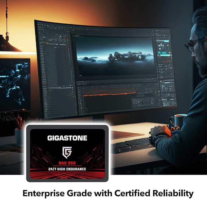 Gigastone SATA SSD 512GB (5-Pack) 2.5 inch SSD 550MB/s Upgrade Laptop PC Memory and Storage PS4 HDD Replacement 2.5" Internal Solid State Hard Drives SATA III SLC Cache 3D NAND Game Turbo Performance