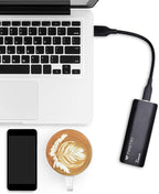 Timetec 2TB Portable External SSD USB3.2 Gen2 Type C Up to 550MB/s Ultra-Light Aluminum Mini External Solid State Drive with USB C to A Cable/USB A to C Adapter for Desktops/Laptop/Mac/Mobile - Black