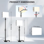 2-Pack LED Video Light with Stand, Home Studio Back Lights, Photo Lights with Color Filters for Close Photography Lighting YouTube Video Recording, Desk Game Steaming
