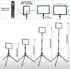 LED Photo Video Light 2-Pack, Bi-Color 2800-6500K Dimmable USB LED Continuous Light, 68" Photography Lighting Kit with Tripod Stand for Studios, YouTube TikTok Video Recording, Game Streaming