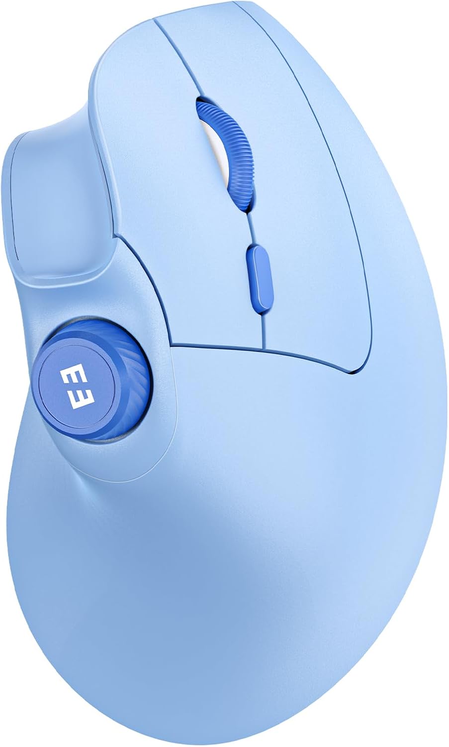 seenda Ergonomic Mouse Rechargeable, USB+Dual Bluetooth, MOU-302 Vertical Wireless Mouse with Volume Knob, Quiet Clicks, Multi-Device Cordless Mice Compatible for Windows, PC, Laptop, Mac OS, Blue