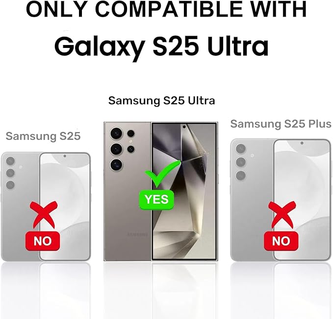 Korecase for Galaxy S25 Ultra Camera Lens Protector, 9H Tempered Metal Glass Anti Scrach Rear Camera Screen Protector, Shockproof Metal Ring Lens Protection for Samsung Galaxy S25 Ultra,Colorful