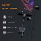 USB C Audio Splitter for 2 Headphones with 96KHz/24-bit DAC, Type C to Dual Earphones Aux Splitter for Samsung S25/S24/S23/S22/S21/S20 Ultra, Tab S10/S9/S8/S7/S6, Z Fold 6/5/4/3/2, Z Flip 6/5/4/3/2