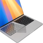 Kuzy Clear Premium MacBook Pro 14 inch Keyboard Cover M4 16" 2025 2024 2023 M3 M2 M1 Pro Max - MacBook Air 13 inch Keyboard Cover 15" M4 - A3240 A3241 A3401 A3403 A3114 A3113 - US Layout TPU, Clear