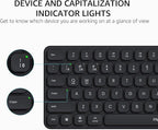 Rapoo 9560M Wireless Keyboard and Mouse Combo, Blade-Series E9550L 110-Key Ultra-Thin Keyboard and MT760SE Wireless Mouse, Support 4 Devices, Quiet, USB-C, Rechargeable, for Windows/Mac/Linux/Chrome