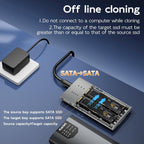 MAIWO Dual Bay M.2 SATA SSD Enclosure Cloner, USB3.1 Gen2 Type C 6Gbps B-Key/B+M Key Solid State Drive Reader for SSD Size 2230/2242/2260/2280