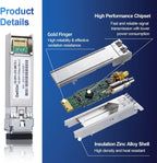 10Pcs Single Mode 10G SFP+ Fiber Module Network Transceiver, LR SM1310nm 10km, Duplex LC for Switch, Router, Firewall, Network Card, Media Converter etc