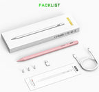 Stylus Pen for iPad 2018-2025: 15 Mins Fast Charging Pencil 1 Generation with Tilt Sensitivity Palm Rejection - Work for iPad Air 3 4 5 M2 M3- Pro 11" 12.9" M4 - Mini 5 6 - iPad 6 7 8 9 10 11 (Pink)