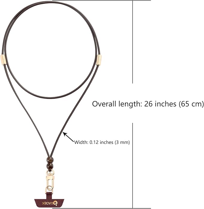 Leather cell phone lanyard Detachable Phone Chain Strap 2-in-1 Phone Chain Wristlet