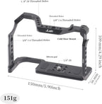 Hersmay EOS R6 II Camera Cage with Top Handle for Canon EOS R6 Mark II Mirrorless Camera Aluminum Alloy Film Movie Making Camera Video Cage with Shoe Mount