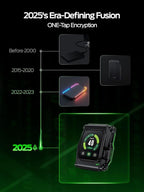 MOVE SPEED External Hard Drive with Touchscreen, Up to 10Gbps Portable SSD, USB-C 3.2 Gen2, Compatible with iPhone, Windows, Mac & More (ST10,1TB)