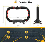 Zeadio Camera Smartphone Stabilizer, Handle Grip Handheld Video Rig, Compatibility with All Camera, Camcorder, Action Camera, DSLR and for All iPhone and Android Smartphones