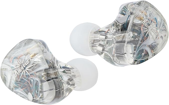 Kiwi Ears Orchestra Lite in Ear Monitor, Custom 8BA HiFi Earphone, Studio Monitor Headphone, Wired Earbuds with Detachable OFC Cable, Handcrafts Faceplate for Audiophile Musician (Clear)