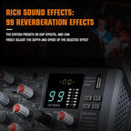 A-Series Professional Mixer for Recording DJ Stage Karaoke Music Application w/USB Drive for Computer Recording Input, XLR Microphone Jack, 48V Power, RCA Output for Professional (10-Channel)