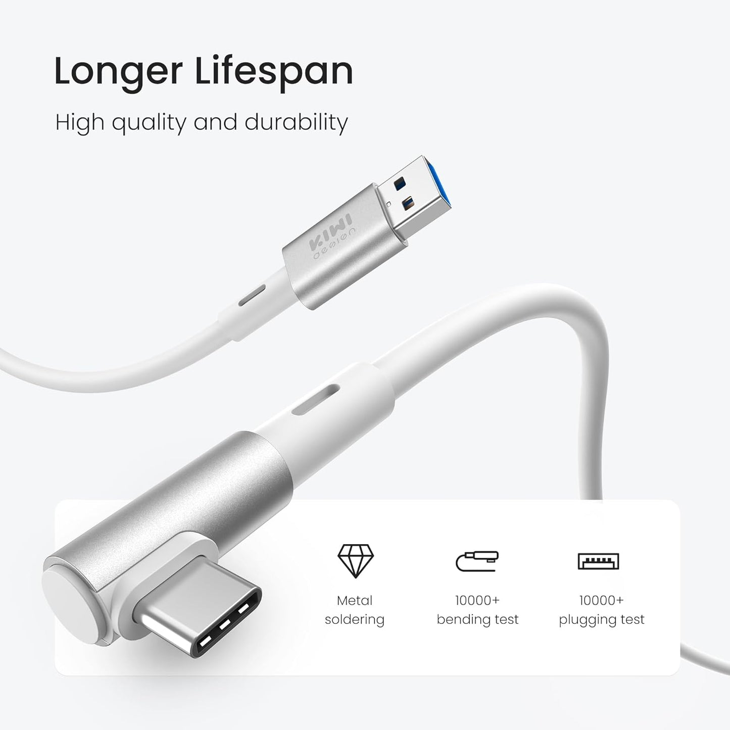 KIWI design 10FT Link Cable Compatible with Oculus/Meta Quest 3S Accessories, and Quest 3/2/Pro/Pico 4, USB3.0 Link Cable with 5Gbps Super Speed