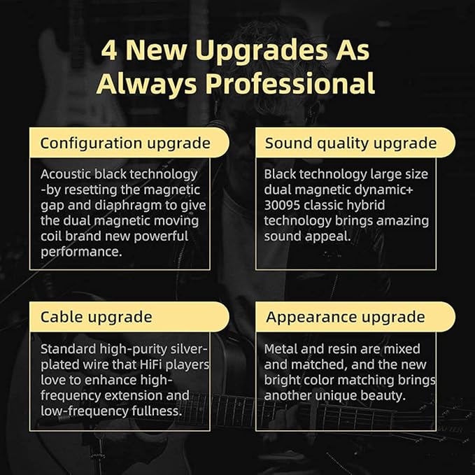 KZ ZSN Pro X Dual Driver in Ear Earphone 1BA 1DD Wired Earphone HiFi Sport Gaming Earbuds Headphones Compatibility for Phone Computer Tablet