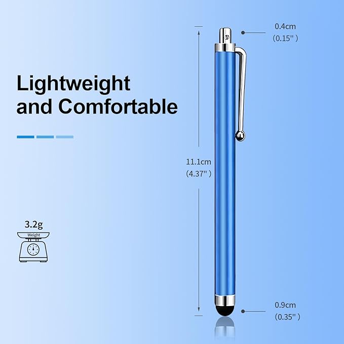 10 Pack Stylus Pen,High Precision and Sensitivity Stylus for Everyday Writing,Stylus Pen for Touchscreen Drawing,Universal Stylus Compatible with All Touch Screens,10 Colors