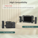 Nitze Ergonomic NATO Side Handle with NATO Calmp, Up/Down and Left/Right Adjustable, Rubberized Aluminum Camera Side Handle Camera/Monitor Cages - PA29C