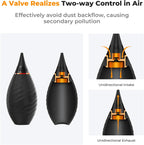 K&F CONCEPT Soft Tip Strong Air Blower, Single Air Intake Camera Lens Blower with Short Nozzle, for Digital SLR Lens Sensor LCD Screens Musical Instruments Keyboards Telescope Filters