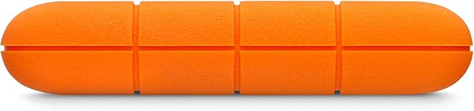 LaCie Rugged Mini 2TB External Hard Drive Portable HDD - USB 3.0/ 2.0 Compatible, Drop Shock Dust Rain Resistant Shuttle Drive, For Mac And PC Computer (LAC9000298), orange