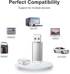 TOPESEL 32GB 10Pack 3.0 USB Flash Drive High Speed 32G Thumb Drive Memory Stick for PC Laptops Tablets TVs Car Audio(5 Mixed Colors: Black Blue Green Red Silver)