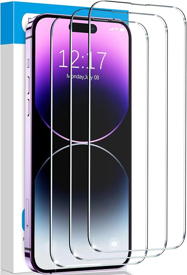 Fotbor for iPhone 13 Pro Max Screen Protector [3 Pack], iPhone 14 Plus Screen Protector Tempered Glass, Sensor Protection, Full Coverage Ultra Clear 6.7 Inch