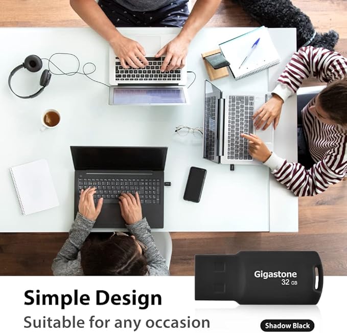 GIGASTONE V70 32GB 5-Pack USB 2.0 Flash Drive Thumb Drive Memory Stick Pen Drive Capless Design Pen Drive