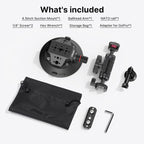 ULANZI SC-02 Suction Mount 4.5'', Magic Arm Bracket for DSLR Cameras Action Camera Video Shooting Filming, Compatible with DJI OSMO Pocket 3/Insta 360 x5/OSMO 360/Sony/Canon/Nikon/Fuji Action Cameras