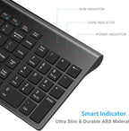 LeadsaiL Wireless Keyboard and Mouse Combo, Wireless USB Mouse and Computer Keyboard Set, Compact and Silent for Windows Laptop, Desktop, PC
