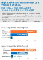 Nextorage Japan 1TB USB3.2 Gen2 Poratable SSD NX-P2SE sereis Type-C Compact and Fast Speed (max Read 1000MB/s)