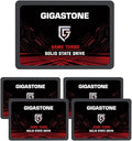 Gigastone SATA SSD 256GB (5-Pack) 2.5 inch SSD 520MB/s Upgrade Laptop PC Memory and Storage PS4 HDD Replacement 2.5" Internal Solid State Hard Drives SATA III SLC Cache 3D NAND Game Turbo Performance