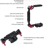 SY38 Camera Quick Release Foldable Half Cage,Camera Cage Compatible with SY22 SY38 SY50 Quick Release System,Compatible Arca and 38mm 50mm Bayonet and Tripod on The Market,V3802