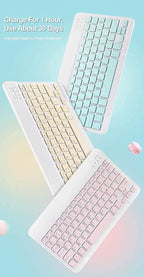 AnMengXinLing Keyboard Case for iPad Air 13 Inch (M3 2025/M2 2024)/Pro 12.9 6th/5th/4th Generation with Mouse Pencil Holder, Magnetically Detachable Keyboard Mouse, Teal