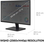 ViewSonic VA2715-2K-MHD 27 Inch 1440p LED Monitor with 100Hz, Ultra-Thin Bezels, HDMI and DisplayPort Inputs for Home and Office