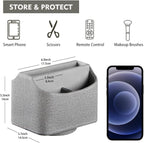 Fanousy 360° Rotating Remote Control Holder, PU Leather TV Remote Caddy Organizer Basket Storage Box with 5 Compartments for Pen, Pencil, Art Supplies, Makeup Brush, Office Desk Table Accessories